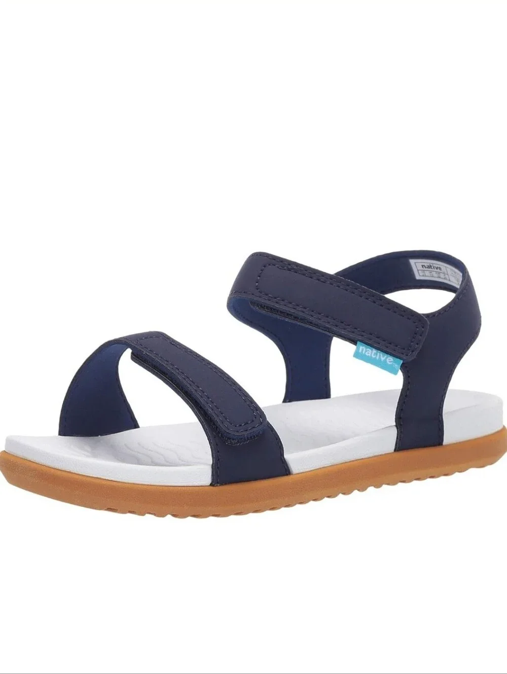 Native Shoes Kids Charley Sandal Sz c7 Blue/White Waterproof Vegan Cruelty Free